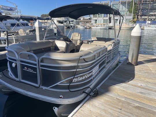 Set Sail in Style: 20ft Pontoon Adventure for 10 in Newport Beach!