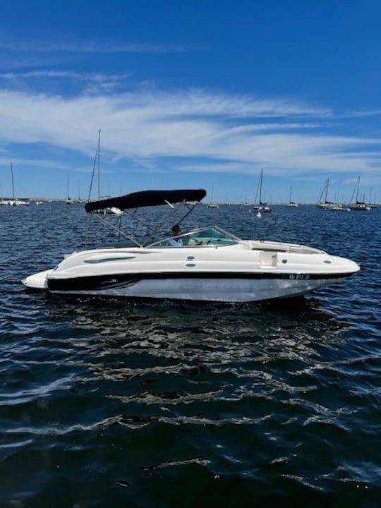 15 Person 26ft Chaparral Powerboat on Lake Michigan with a Bathroom!