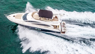 Luxury 75' Sunseeker Yacht Charter in the Bahamas – Perfect for 4 to 12 Guests