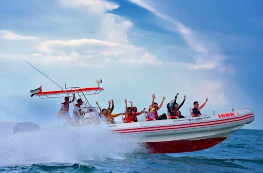 90 minutes "The Adrenaline Fun"Sharing Speedboat Tour Atlantis and Burj AL Arab