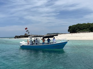 Incrível carta de pesca em um barco particular de 30 pés totalmente equipado