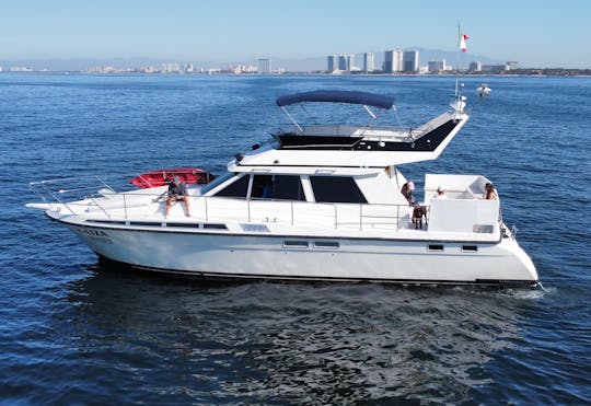 ❤️ 🏖️ Yacht spacieux de 50 pieds avec flybridge le mieux noté à Puerto Vallarta