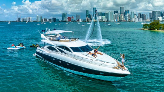 HUGE 80ft Sunseeker Manhattan Luxury Yacht in Miami Beach!