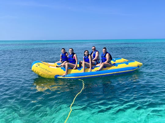 Fun Tubing And Banana ride In Turks and Caicos With 20ft Yamaha powerboat