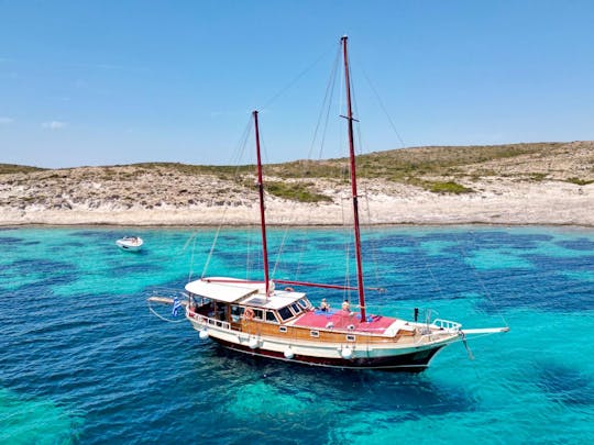 Classic 62' Mahogany Gulet Schooner for rent in Paros