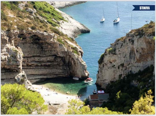 Visite des grottes bleues et vertes au départ de Hvar.