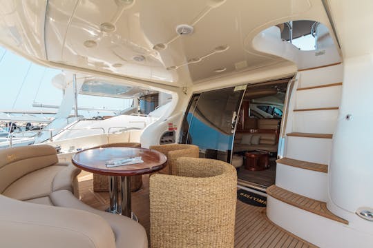Pleasure Boat Trips in Limassol Area with Azimut 68 Flybridge Yacht