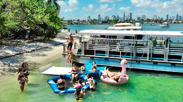 Barco de festa divertido de 45 pés em Miami -40 passageiros no máximo -Tudo incluído -Muito limpo-