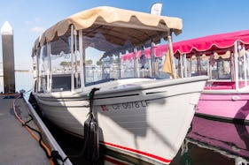 12 People White Duffy Electric Boat in Huntington Beach