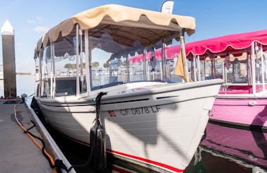 12 People White Duffy Electric Boat in Huntington Beach