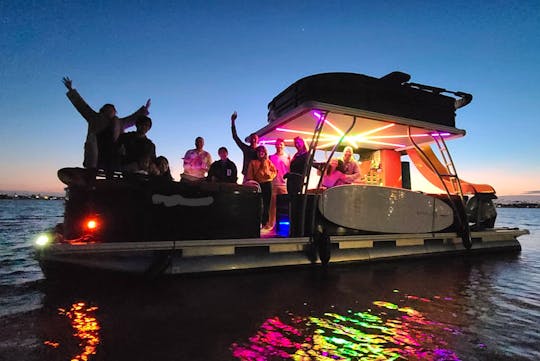 Its Party Time! Premium Double Decker on the Bay- Firetable, Waterslide+++