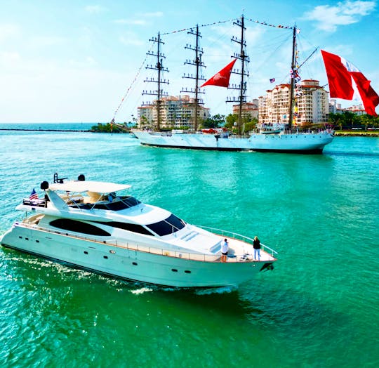 Experience Ultimate Luxury with our 85' Azimut Yacht in Miami Beach, Florida