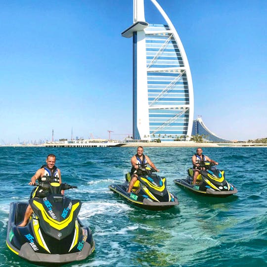 Experience Dubai's thrill with a 60-min Jet Ski adventure to Burj-Al-Arab.