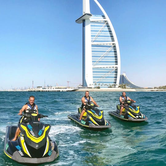 Experience Dubai's thrill with a 60-min Jet Ski adventure to Burj-Al-Arab.