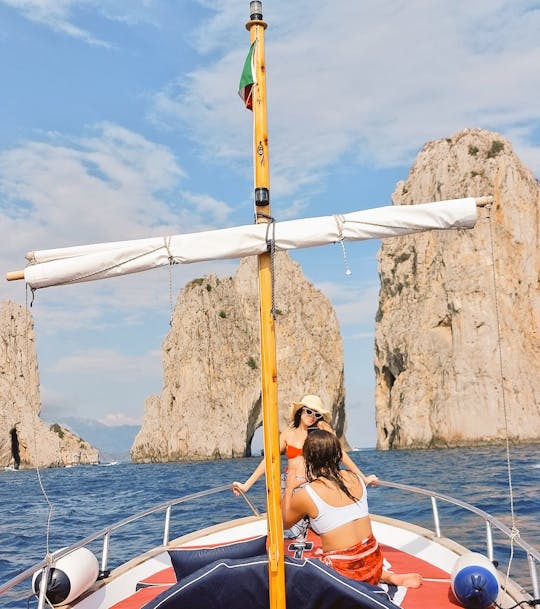 Private Boat Tour Around Island of Capri with classic gozzo