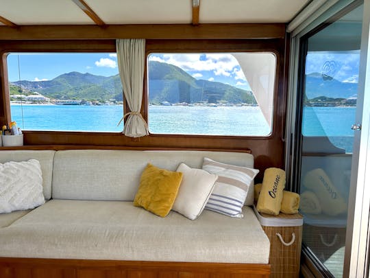 Luxurious 55ft  private American Trawler around St Martin, Anguilla, Pinel