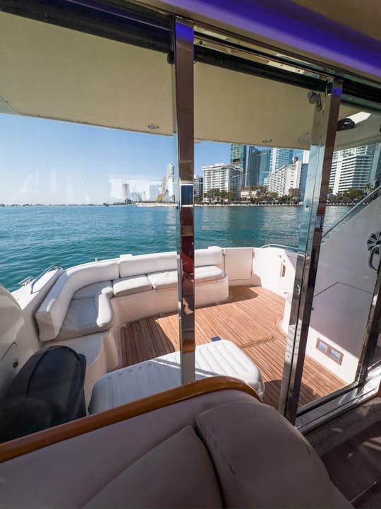 Miami in Style: 48ft Princess Flybridge Yacht - Free Jet Ski or 1 Extra Hour! 
