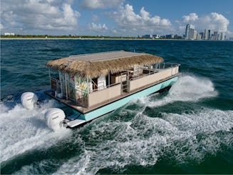 Miami Party Venue: Foxsea 50ft Tiki Catamaran with DJ Bar in Downtown Miami