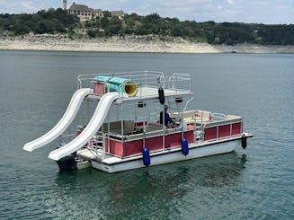 Slide into Fun: Double-Decker Party Boat on Lake Travis in Austin, TX