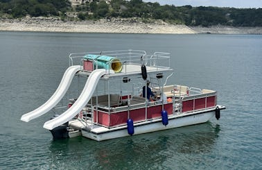 Slide into Fun: Double-Decker Party Boat on Lake Travis in Austin, TX