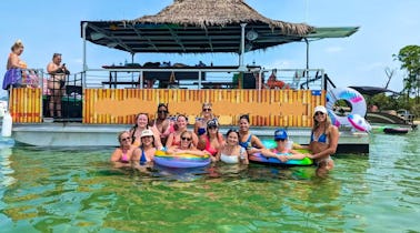 Tiki Pontoon Boat for Crab Island 3 Hour Bachelorette Party!!