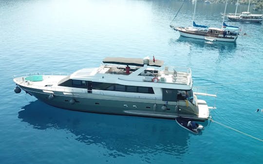 Learn more about our Crewed Charter 85ft Falcon Motor Yacht in Gocek