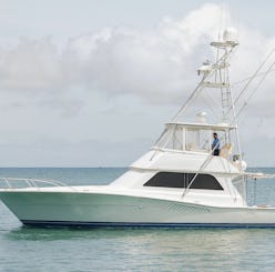 The perfect cover up is 'The Alibi' - Viking 47 Convertible Yacht