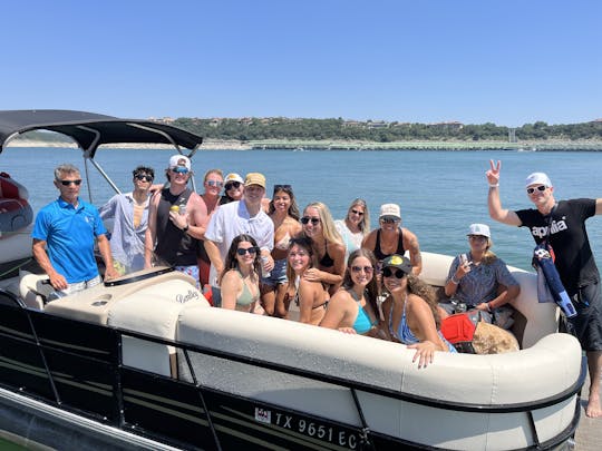 Beautiful Black Bentley 240 Pontoon for 15 Guests on Lake Travis