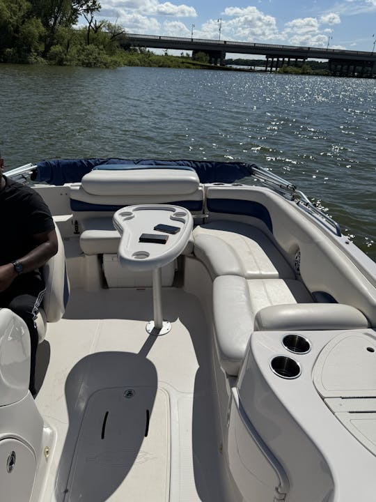 22ft Tahoe Deck Boat | Tubing, Relaxing, Fishing ,Sunset on Lake Lewisville 