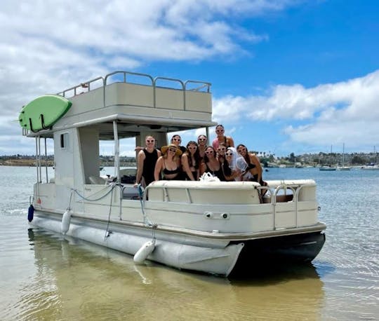 Double Decker Party Pontoon on Mission Bay - Captain/Bathroom/Slide/BYOB