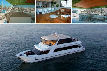 80’ Yacht 🪩 Lasers & Dance Floor 🛟 30ft Slide + Water Toys 🥂 BYOB