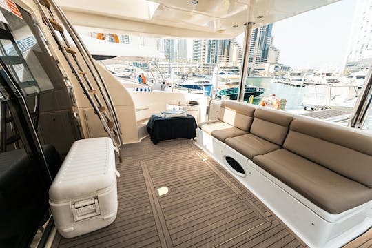 58 Ft Yacht Rental in Dubai with Captain and Crew (Azimut Yacht for 28 persons)