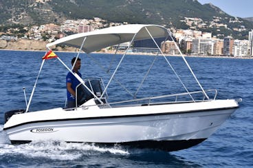 Unlicensed boat rental in Altea · Poseidon 455r Powerboat!