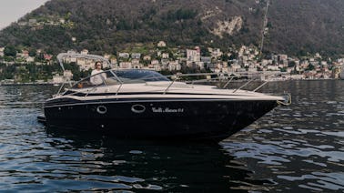 Incrível passeio de barco no Lago Como a bordo do Cranchi Motor Yacht de 34 pés