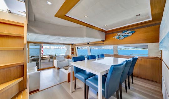 79ft Ferretti Yacht | Includes 4 Suites 4 Bathrooms Jet Skis Water Toys Jacuzzi