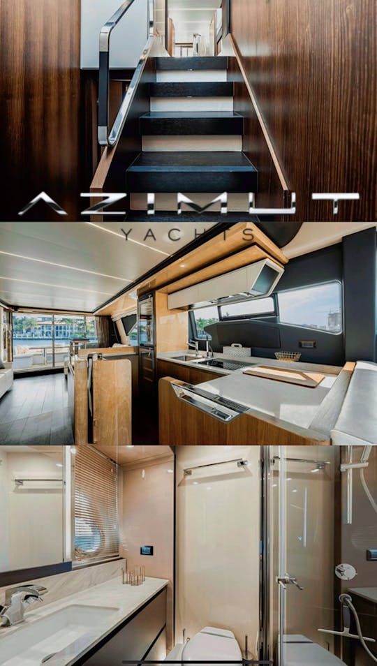 ⭐️⭐️⭐️⭐️⭐️ Enjoy this wonderful 75' Azimut Yacht in Miami.