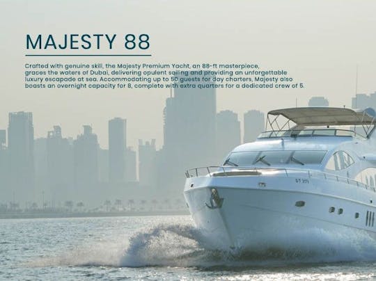 Khalifa 88ft for 50 guests, Luxury yacht for rent in DUBAI 