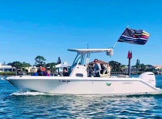 3 heures de Tikibar/Sandbar à sauter sur une console centrale Pursuit de 24 pieds