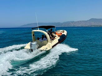 Hire Paros 18ft Ballistic RIB For 7 Guests