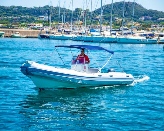 Rigig Inflatable Boat Joker Boat Clubman 21' for rent in Forio, Ischia