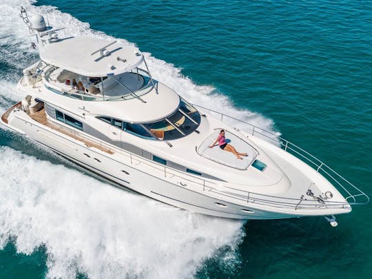 Explore Fort Lauderdale on 68ft Fairline Power Mega Yacht!