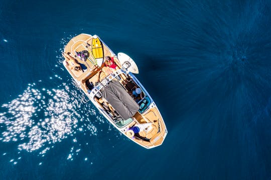 Nautique wakesurf boat for rent on Lake Tahoe 