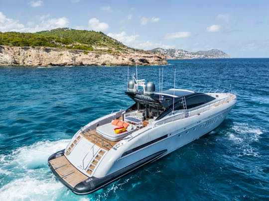 Deal of the Day! 92' Mangusta Yacht for Rent in Ibiza, Spain.