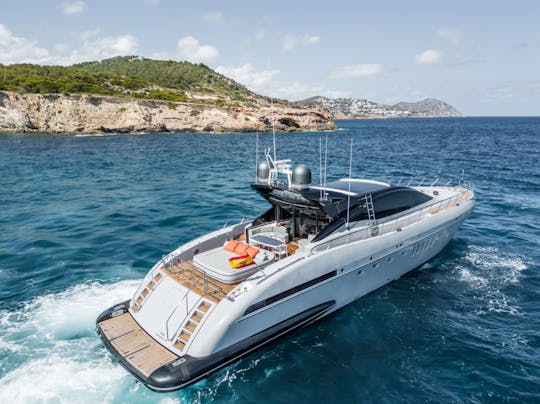 Deal of the Day! 92' Mangusta Yacht for Rent in Ibiza, Spain.