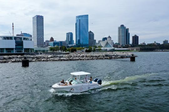 12 Person, 24 Foot Robalo on Lake Michigan, with bathroom!