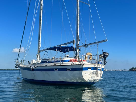 ALL FEES INCLUDED! Endeavor 43 Sailboat Charter out of Key Biscayne. 