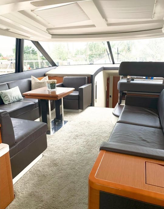 70 feet Prestige! 3 staterooms 2 bathrooms. Enjoy a Modern Yacht!