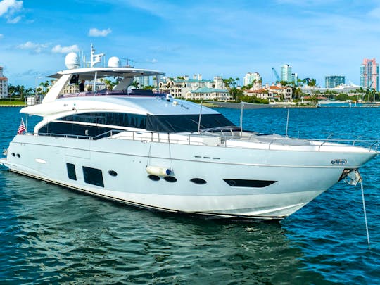 Power Mega Yacht 88ft Princess in Miami!!!