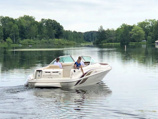 21ft SeaRay SunDeck for Pewaukee Lake. Other lakes by request.