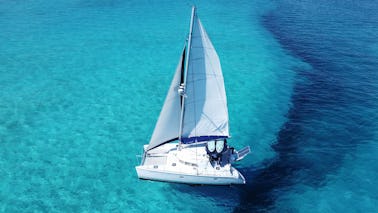 CATAMARÃ LUXUOSO DE 40 PÉS COM LAGOA ⛵️ NAVEGANDO ATÉ A ISLA MUJERES 🏝️